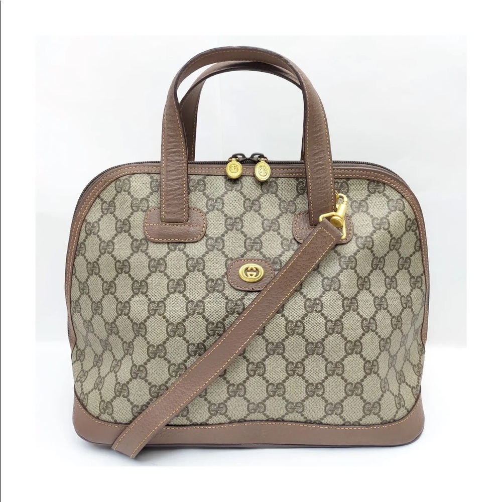 Authentic Gucci  Shoulder Hand Bag Supreme Monogram Vintage Used Condition
